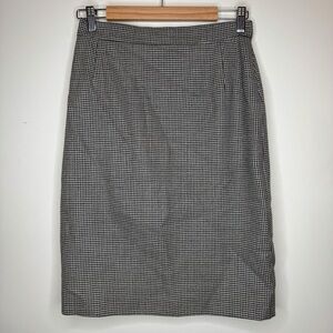 MaxMara Wool Houndstooth Pencil Skirt Knee-length Size 10